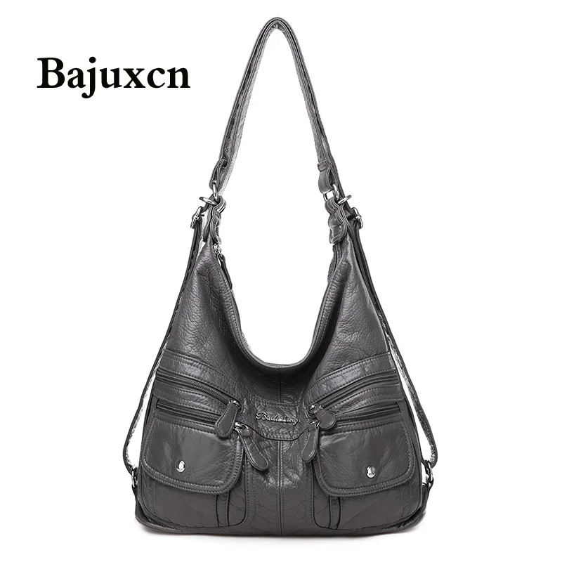 

Hot Leather Luxury Handbags women bags designer Multifunction Shoulder Bags for Women 2020 Travel Back Pack Mochila Feminina Sa
