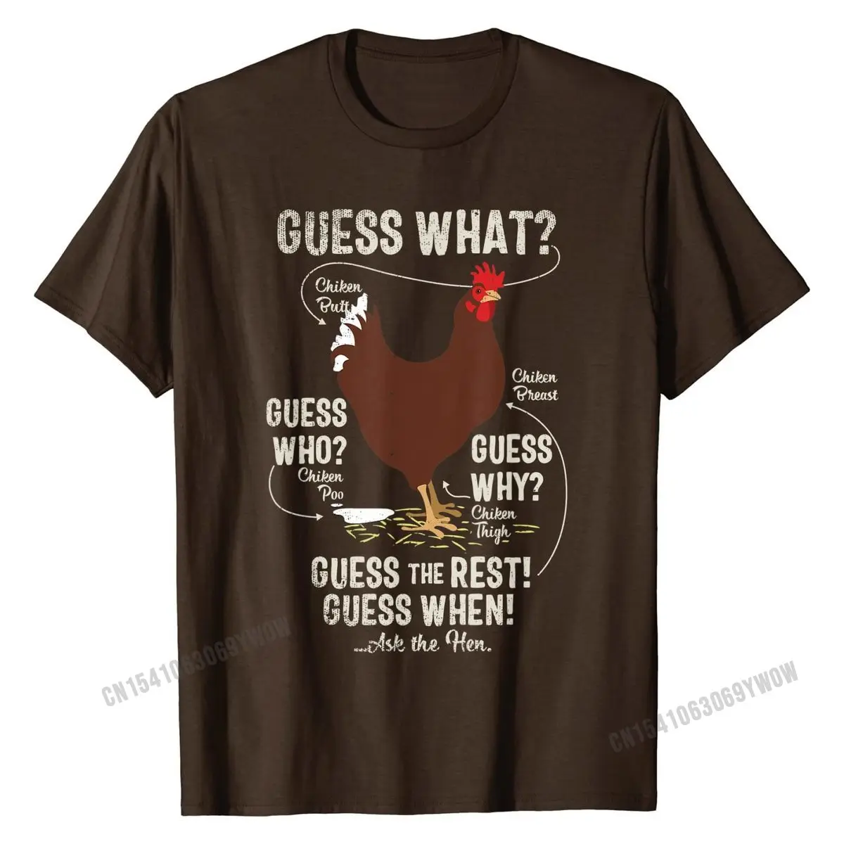 Новинка! Куриная ягодица знаете почему? Хлопковые футболки с рисунком куриного