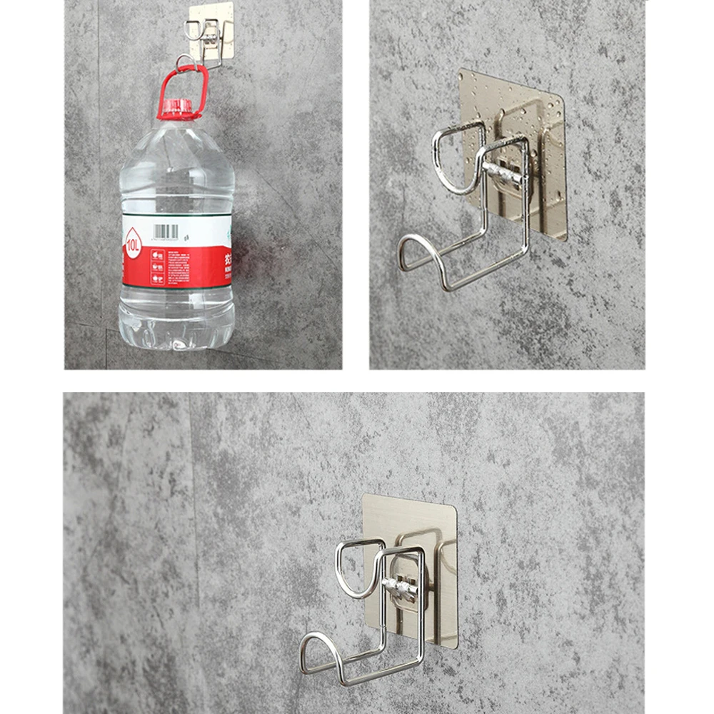 

Stainless Steel Kitchen Bathroom Strong Adhesive Hook Wall Mounted Wash Basin Holder Door Sticky Hanger Holder Creative