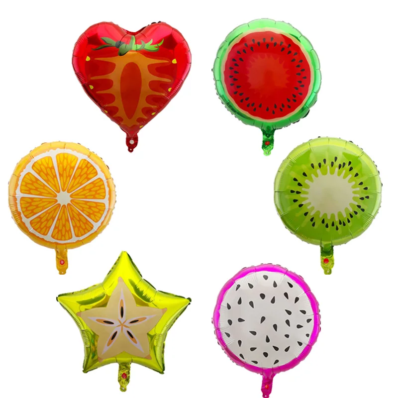 10 шт. фольгированный Гелиевый шар 18 дюймов арбуз киви клубника апельсин ананас