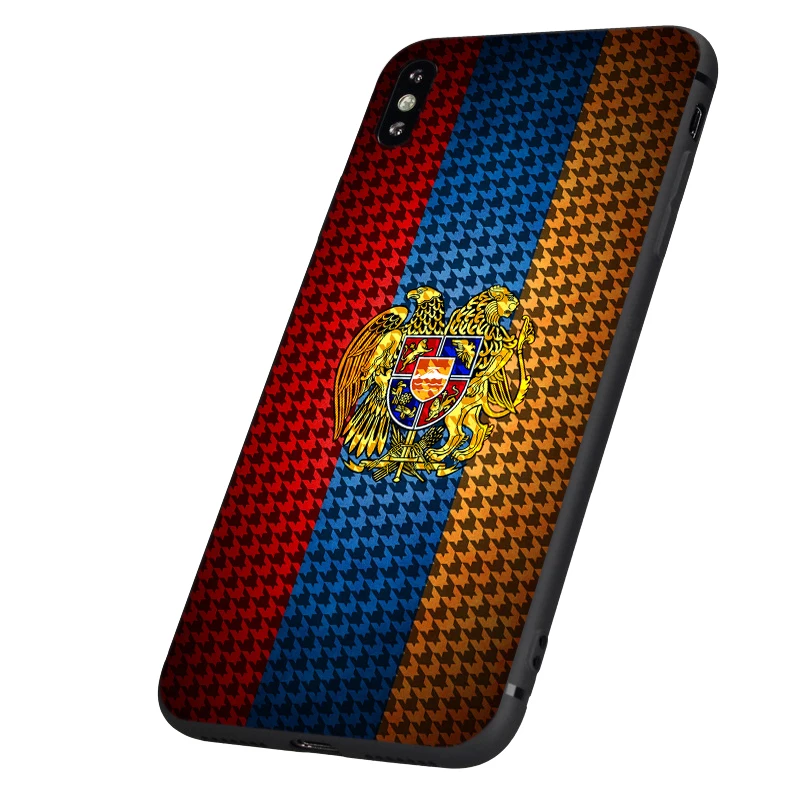 Черный чехол из ТПУ для iphone 5 6 6s 7 8 plus x 10 силиконовый XR XS MAX с арменским флагом |