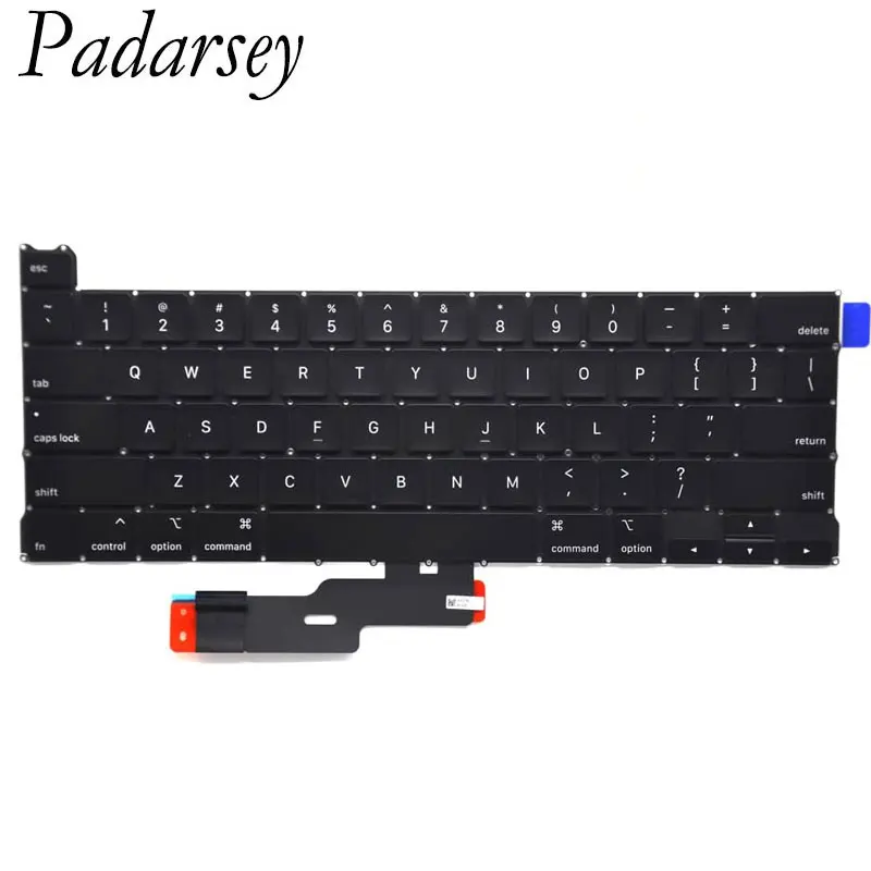 Сменная клавиатура Padarsey с подсветкой совместимая MacBook Pro 13 дюймов A2289 выпуск 2020