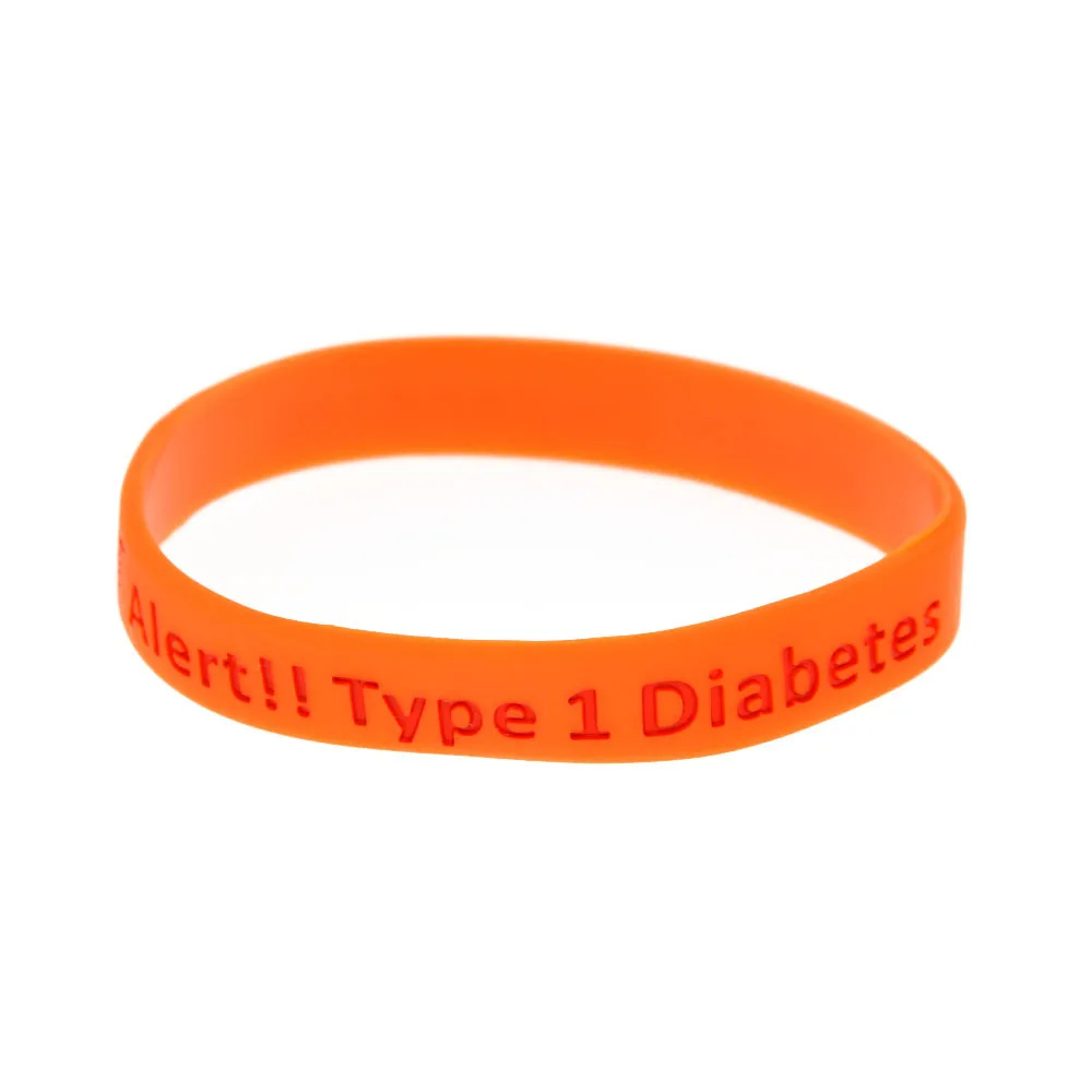 Модный силиконовый браслет для диабетиков тип 1 предупреждающий горячая