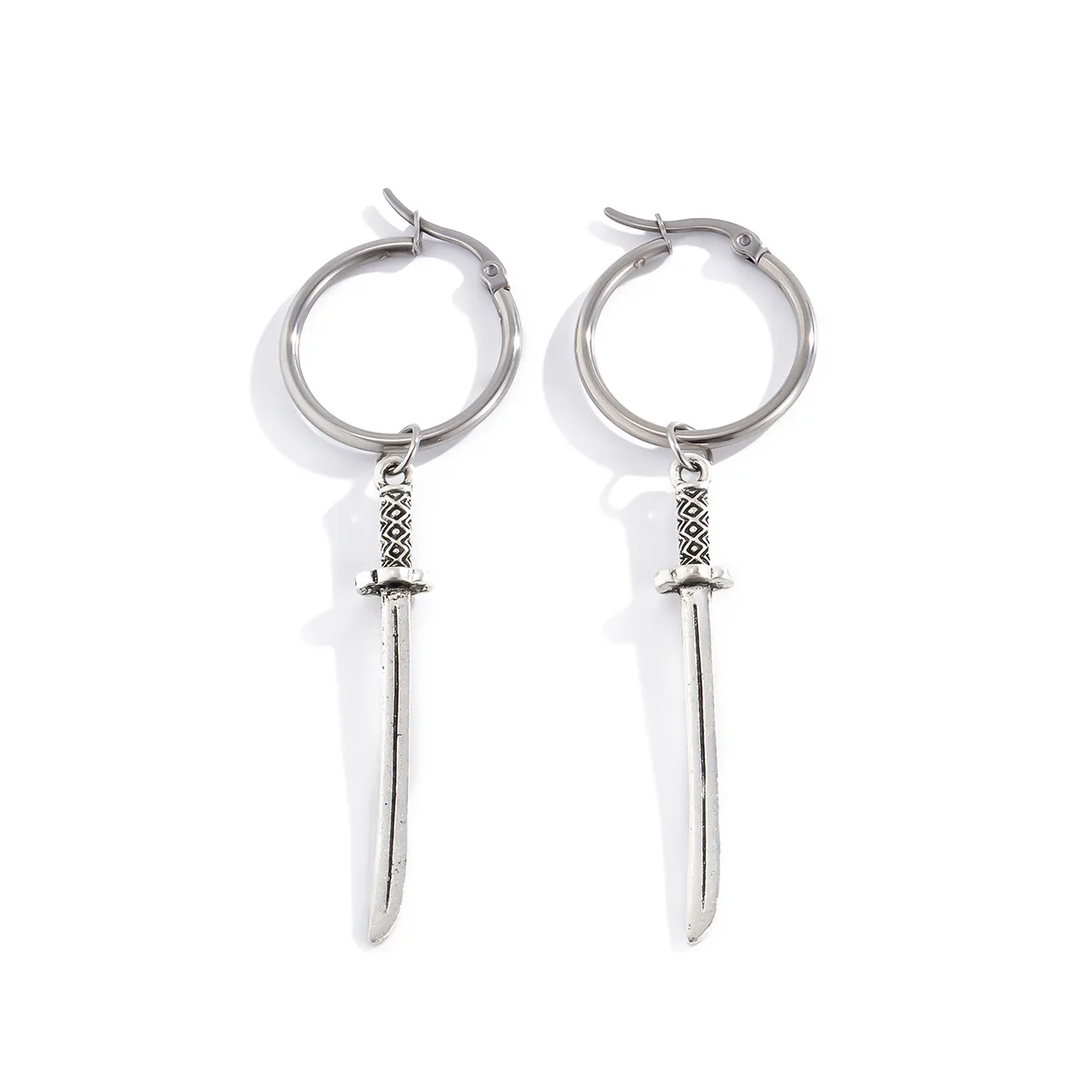 

Creative Personality Long Sword Minority Temperament Cold Wind Versatile Sword Handle Lady Earrings