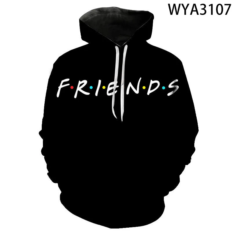 Spring And Fall Hoodies Men Women Children Friends Tv Show Sweatshirts 3D Printed Pullover Streetwear Boy Girl Kids Hooded Coat