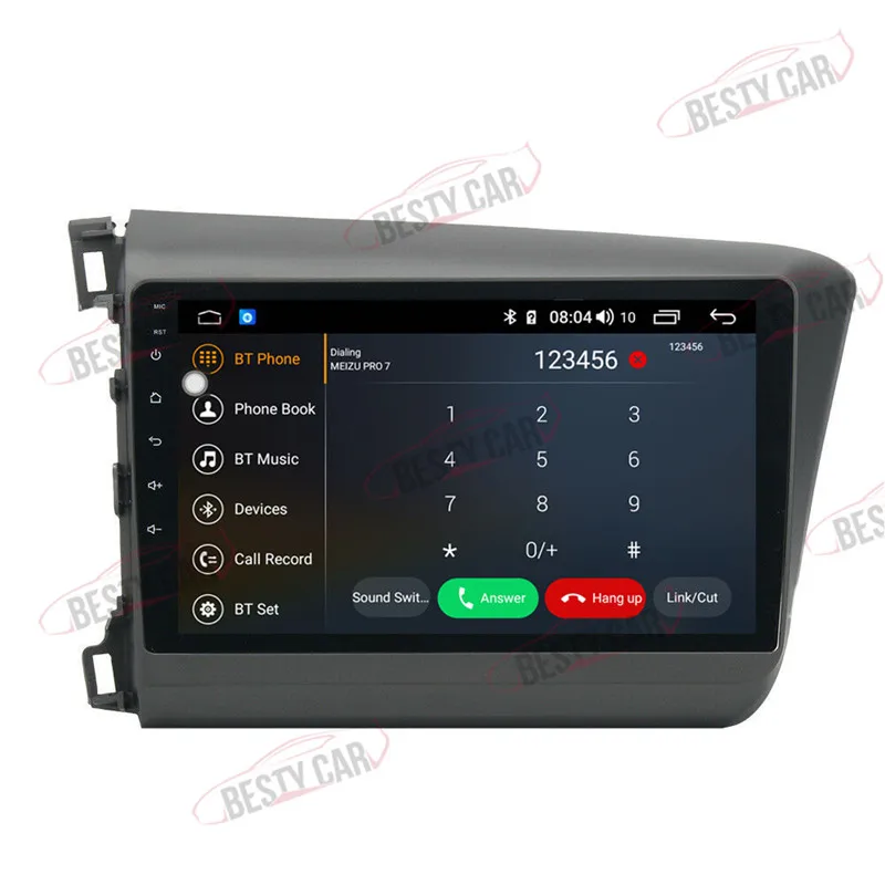 9 &quotAndroid 0 Восьмиядерный автомобильный Радио gps навигация для Honda Civic 2012-2014