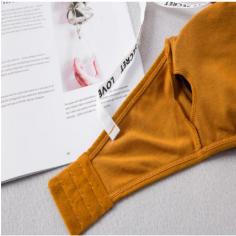 

Sports Bra Alphabet Underwear Women's Sling Tops Bra Lettering Breathable Tube Top Girl Colored Cotton Thread Cloth Yoga Bra