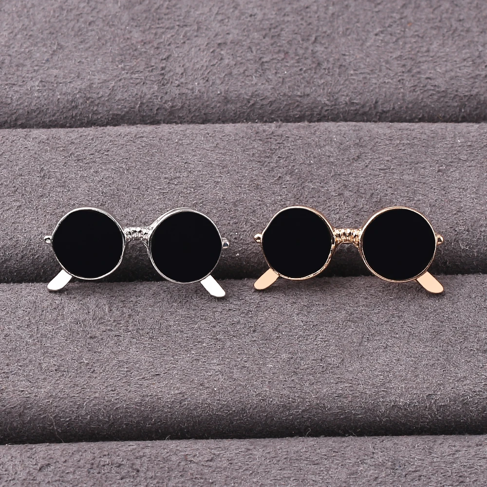 Мода и черной эмалью в виде солнцезащитные очки Pin прохладно летом значки броши