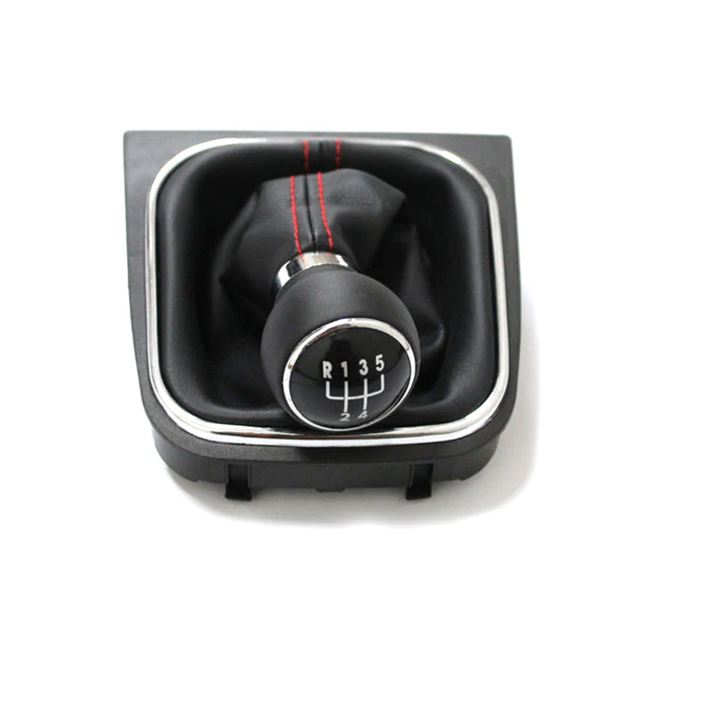 Кожаный Рычаг переключения передач для VW Volkswagen GOLF 6 VI MK6 Jetta 5 Mk5 1KD711113A Red line Speed рычаг