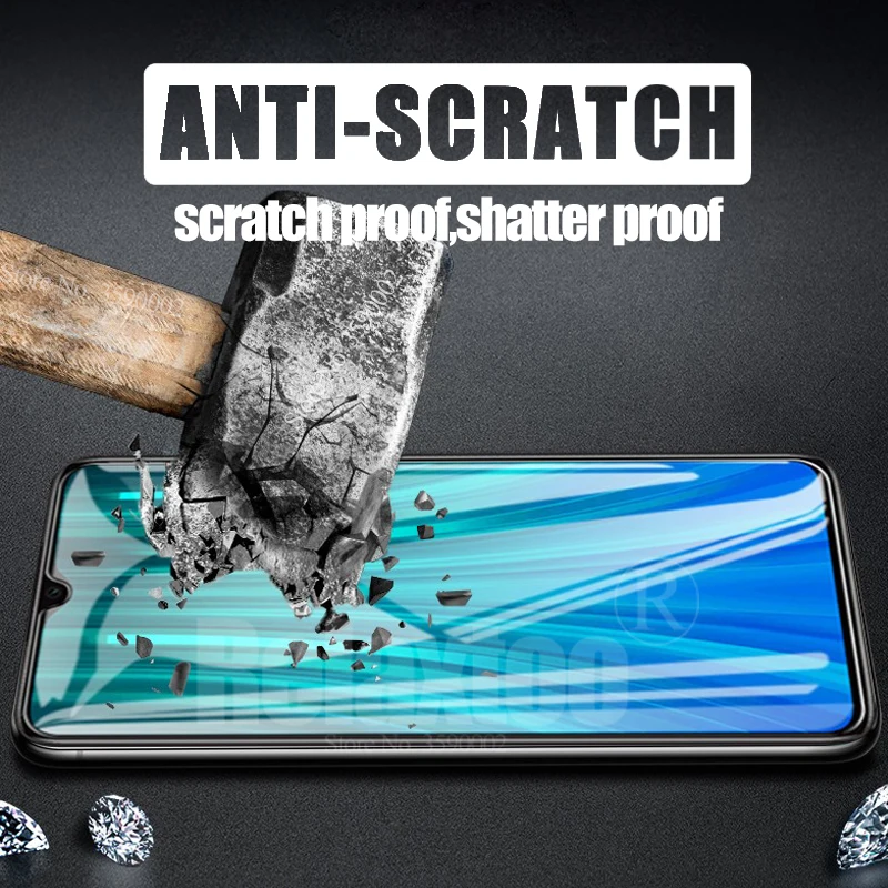 Защитное стекло для xiaomi redmi note 8 pro закаленное с полным клеем | Мобильные телефоны и