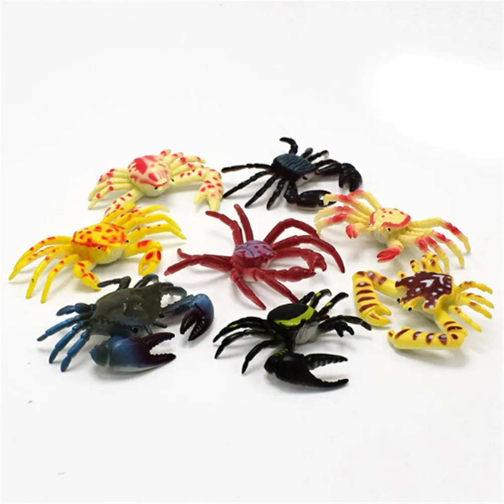 8 шт. кавайная имитация животных статуя морская черепаха краб модель фигурка