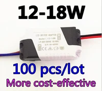 100pcslot power 12 18w led driver power supply built in constant for led lights current lighting 85 265v output 300ma dc 38 64v