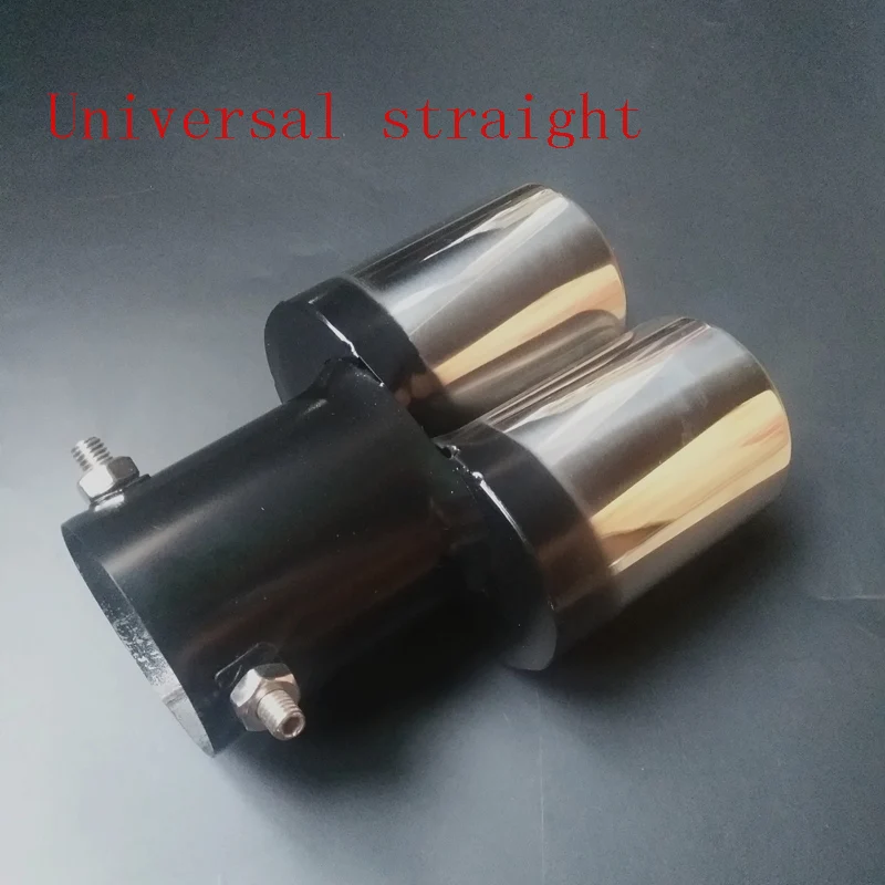 Double tube straight Автомобильные универсальные аксессуары для глушителя из нержавеющей стали для Kia Rio 3 4 K2 K3 K5 K4 Cerato, Soul, Forte, Sportage R, SORENTO, Mohave, OPTIMA - Цвет: Double tube straight