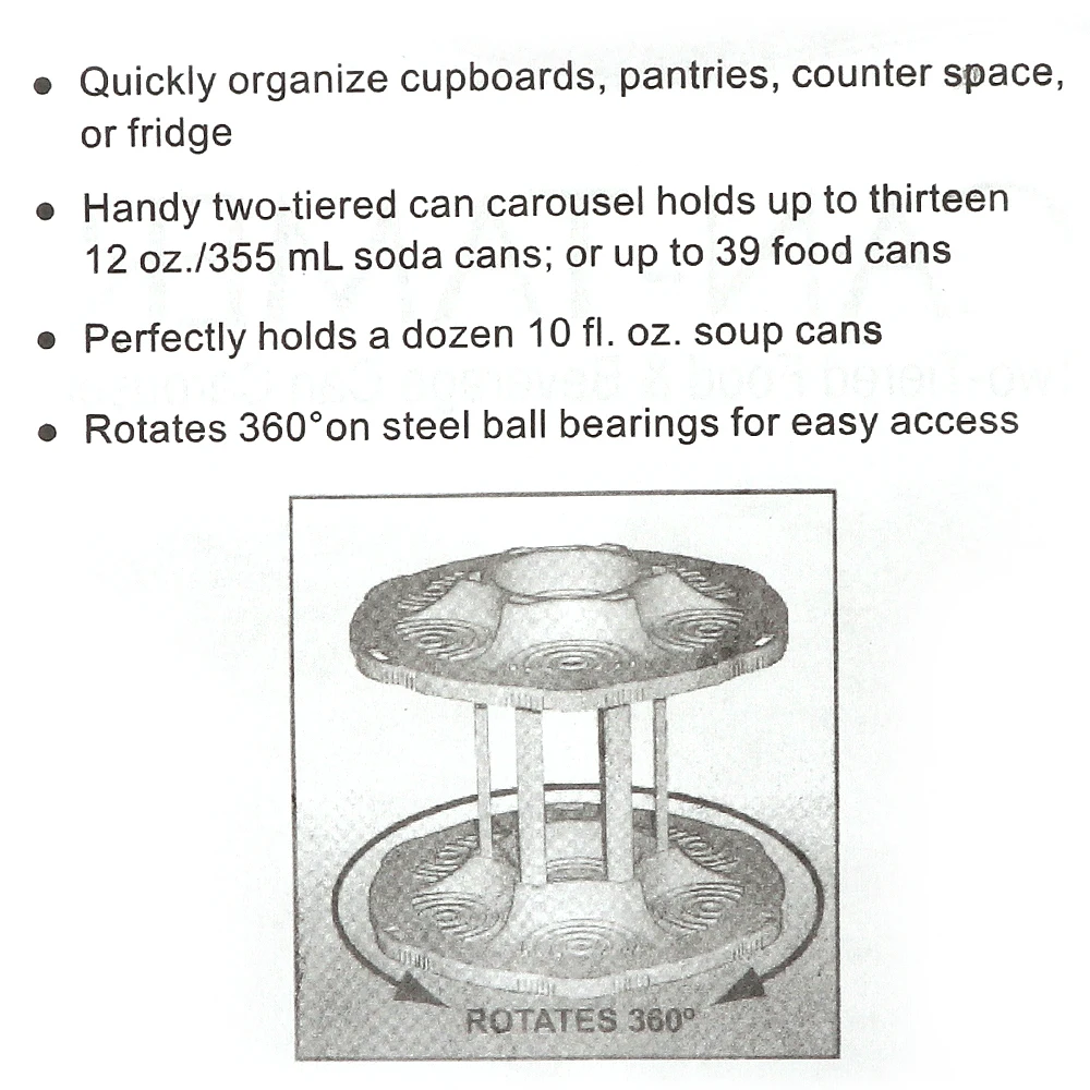 Портативная банка для пищевых напитков Carouse холодильник с двумя ярусами