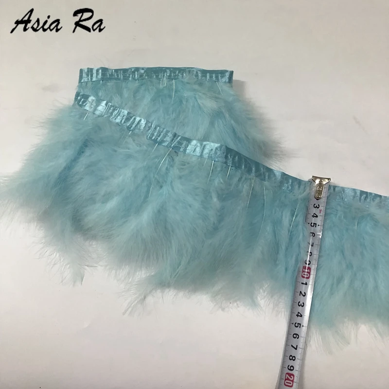 navy blue 2 Yard/lot Natural Marabou Feather Trims Fringe 5-8inch Turkey Feathers for Crafts Ribbon Boa Wedding Decoration Plume | Дом и сад