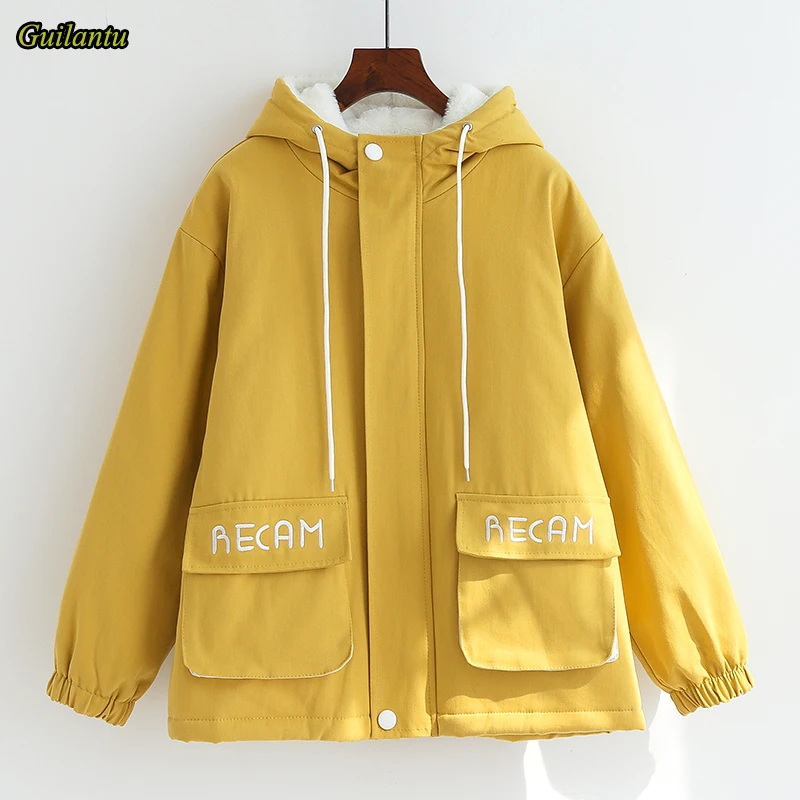 Осенне зимняя куртка Guilantu Женское пальто на толстой хлопковой подкладке Женская