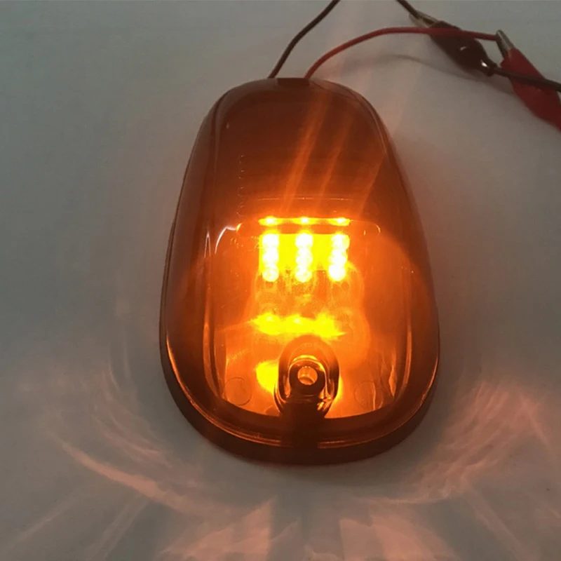 

5Pcs Car Modified LED Roof Light Universal Oval Roof Warning Light Modified Light