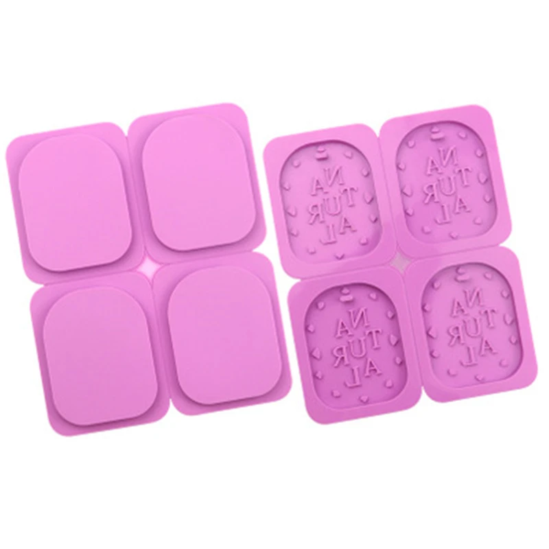 4 буквы округлые квадратных съемный Ароматические восковый лист силиконовая