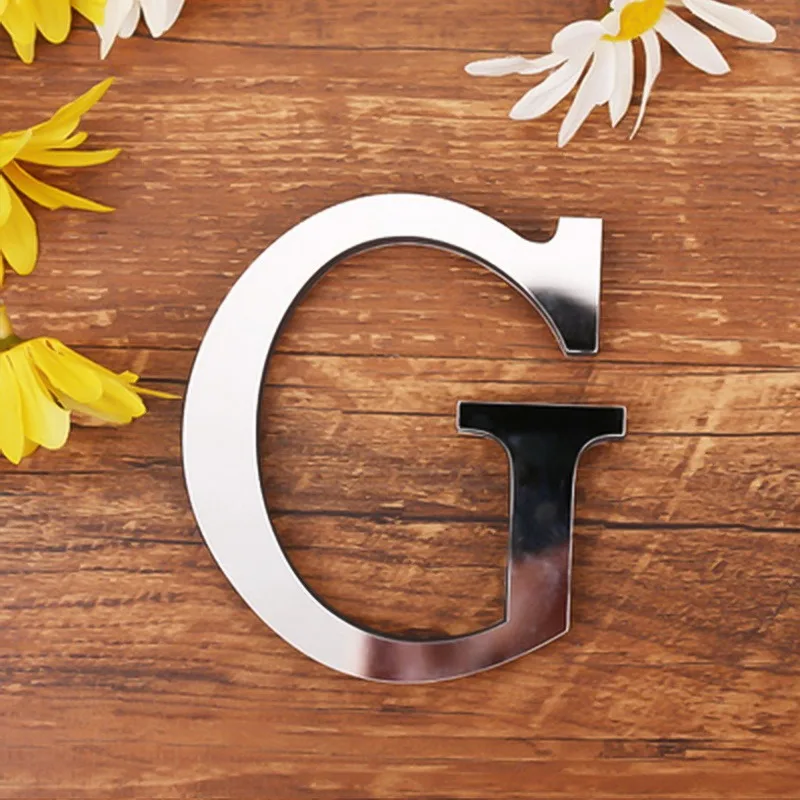 

10cm 3d Wall Sticker Home Decoration Acrylic Mirror Word EVA English Letter Decoration Creative Wall Sticker Self-adhesive