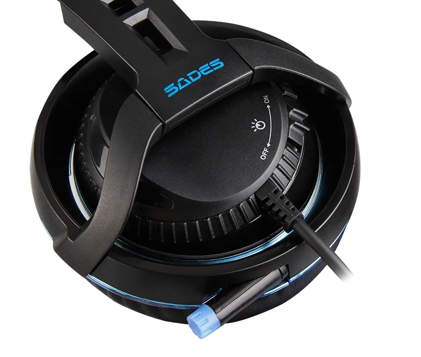 SADES Diablo игровая гарнитура для ПК RGB Realtek объемный звук USB наушники компьютерных игр