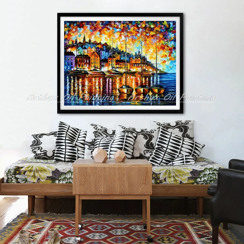 

Hand Made Colorful Thick Texture Oil Painting On Canvas Modern Landscape Paintings Home Decoration Wall Pictures For Living Room