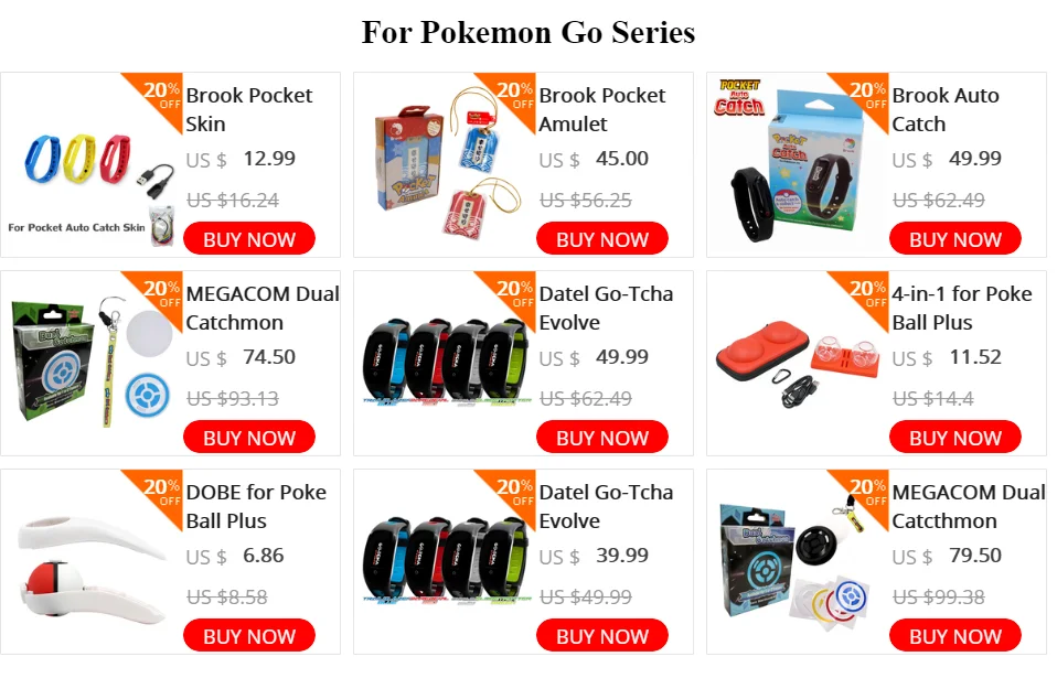 MEGACOM для Pocket Dual Catchmon игровые аксессуары для Pokemon GO Plus для iPhone 6/для iOS/Android 7,0