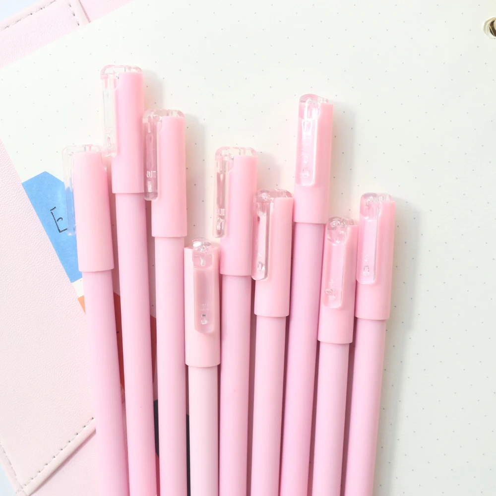 Милые гелевые ручки розового цвета для школьников и студентов канцелярские