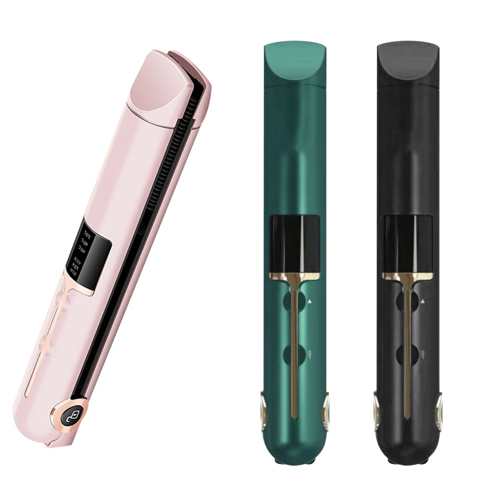 

Cordless Mini Hair Straightener Curler Portable Fast Warm-up Thermal Hair Flat Iron Home Professional Salon Tool USB Rechargeabl