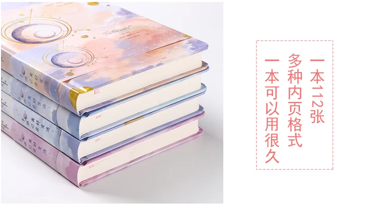 112 Sheets Vintage Notebook Bullet Journal Sweet Planet Planner Book Daily Agenda Diary Stationery Kids Gift Office Supplies