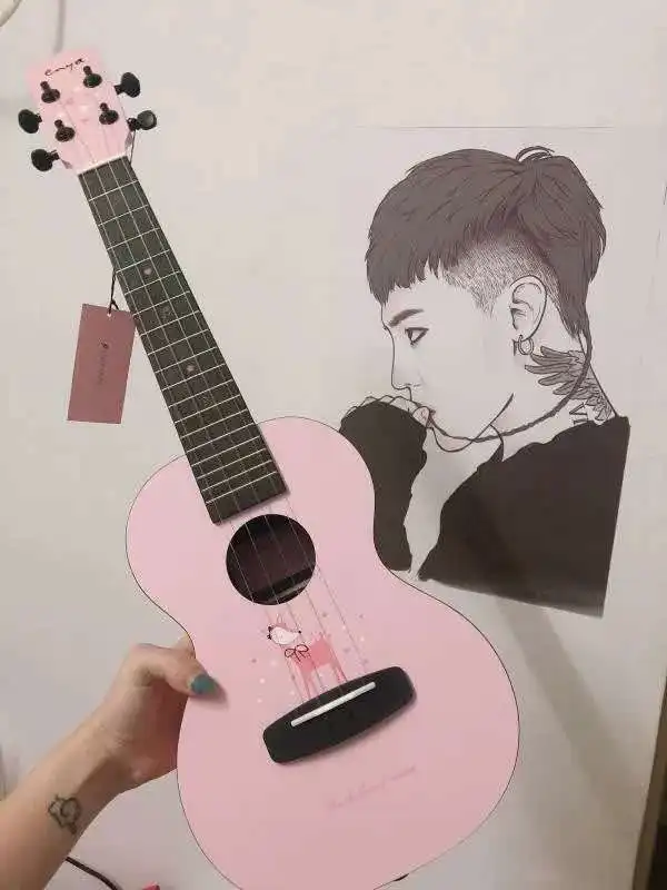 Укулеле Enya размер 23 дюйма HPL розовый цвет 4 струны гавайская мини-гитара