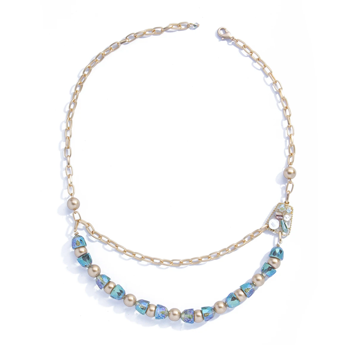 

Krasivaya Green Crystal Italy Style Necklace For Women Fashion Jewelry