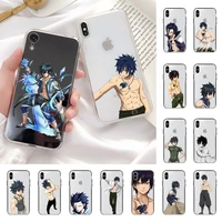 yndfcnb gray fullbuster fairy tail phone case for iphone 11 12 pro xs max 8 7 6 6s plus x 5s se 2020 xr cover