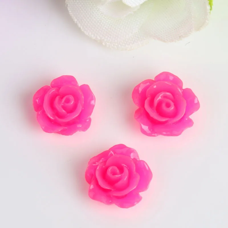 30-100 шт мини-роза цветы с плоской задней стороной Смола Сделай Сам DIY бигуди для