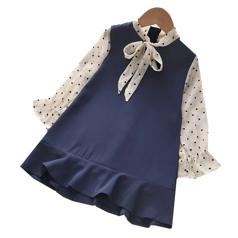 

Baby Girls Dress New Summer Children Elegant Princess Dress Voile Chiffon Sleeves Polka Dot Party Dress Girls Kids Clothes Dress