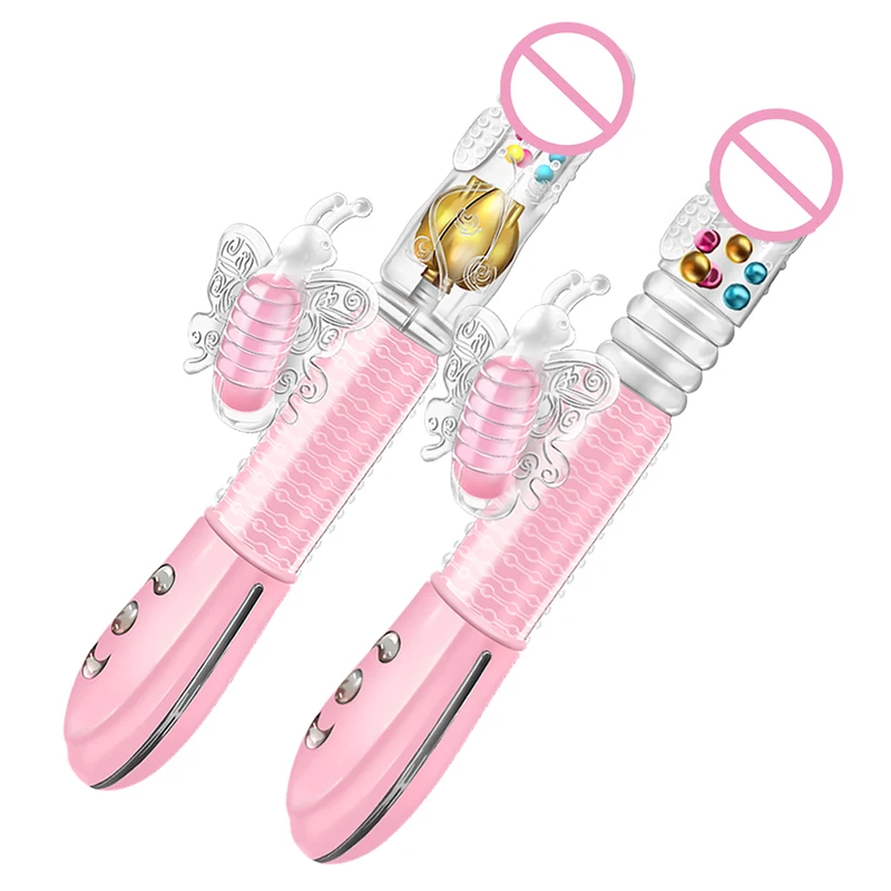 

Rabbit Vibrator Telescopic G Spot Stimulate Clitoral Vibrate Clit Suck G-Spot Dildo Butterfly Sex Toy for Women Adult Product
