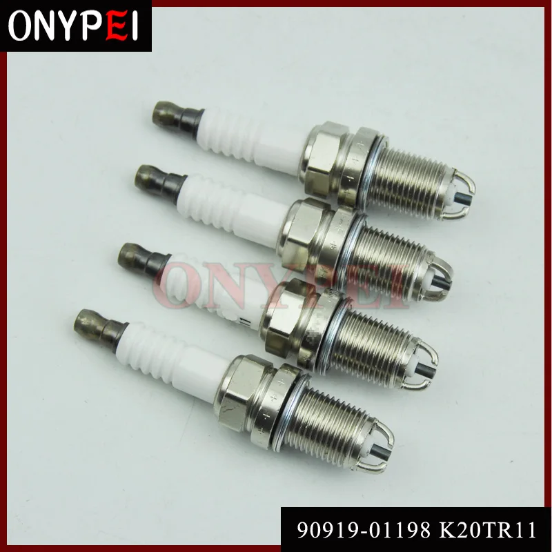 4 шт./лот нормальные свечи зажигания 90919 01198 K20TR11 для TOYOTA LEXUS ES300 CAMRY AVALON RAV4 9091901198|plug