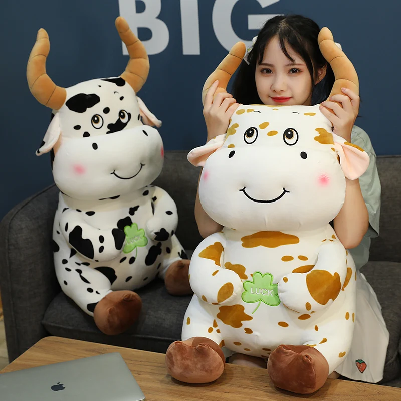 

Hot New Cute Animal Cartoon Cows Stuffed Plush Toy Kawaii Cattle Comfortable Soft Toy Children Birthday Present Christmas Gift