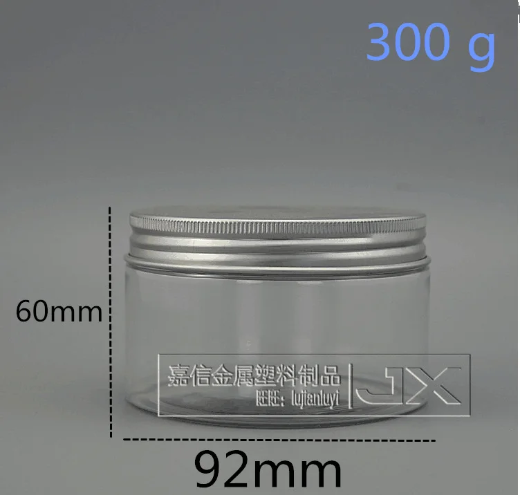 

20 pcs 300 g transparent Plastic Jar bottles Wholesale Retail Refillable Cream Butter big Honey Empty Cosmetic Containers