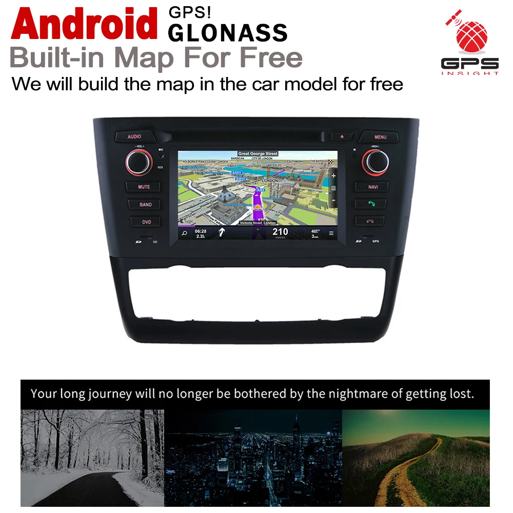 6 2 &quotHD стерео Android автомобильный DVD GPS Navi карта для BMW 1 серии E81 E82 E87 E88 2004 ~ 2011 DIN