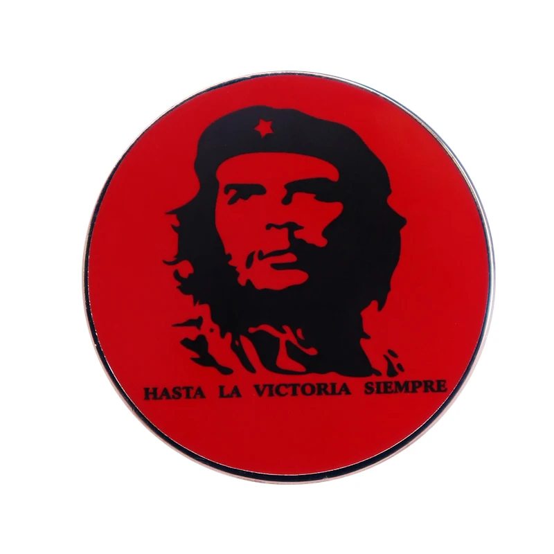Cuban Revolution Guerilla Socialist Communist Che Guevara Brooch Red Button Badge Hard Enamel Pin