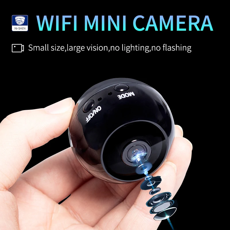 Беспроводная мини камера видеонаблюдения 1080P HD Скрытая Микро Wi Fi радионяня с