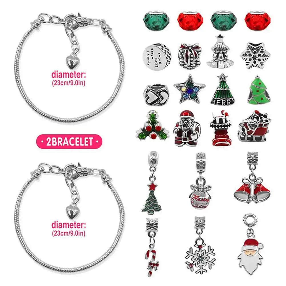

DIY Merry Christmas Bracelet Advent Calendar For Kids Jewelry Advent Calendars Charm Bracelets Necklace Christmas Gift For Kids