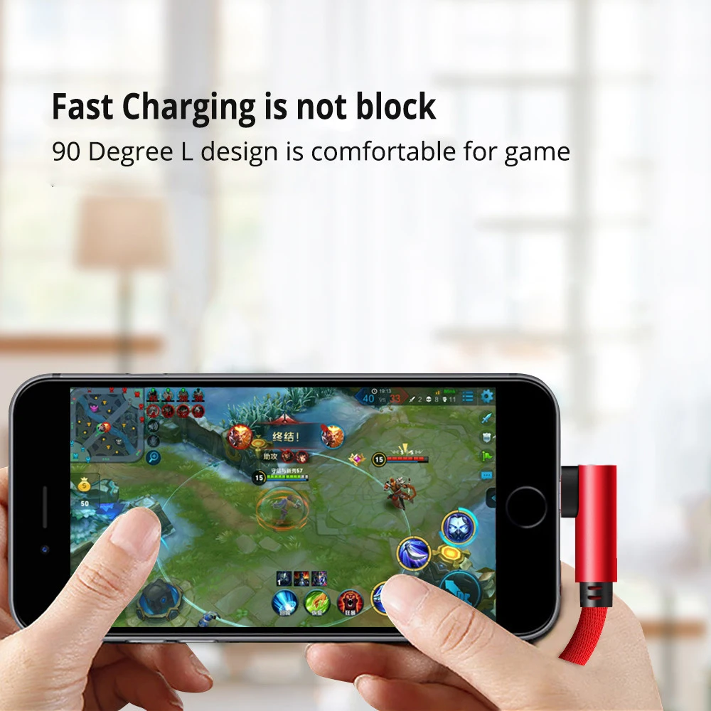 

Data Line Degree Micro USB Type-C Lighning Cable 3A Fast Charging Charger Mobile Phone Wire Cord Microusb