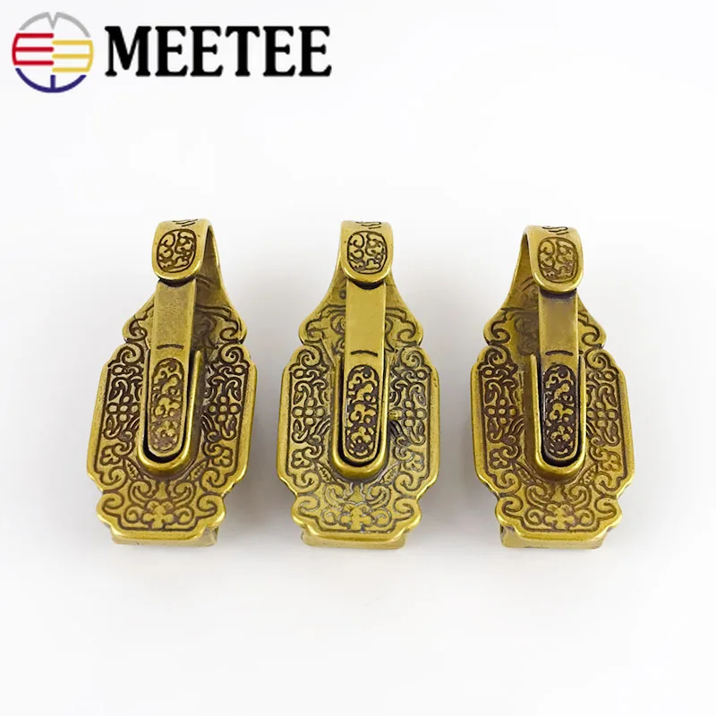 1 шт/2 шт Ретро Твердый латунный брелок с пряжками для ключей поясной кошелек