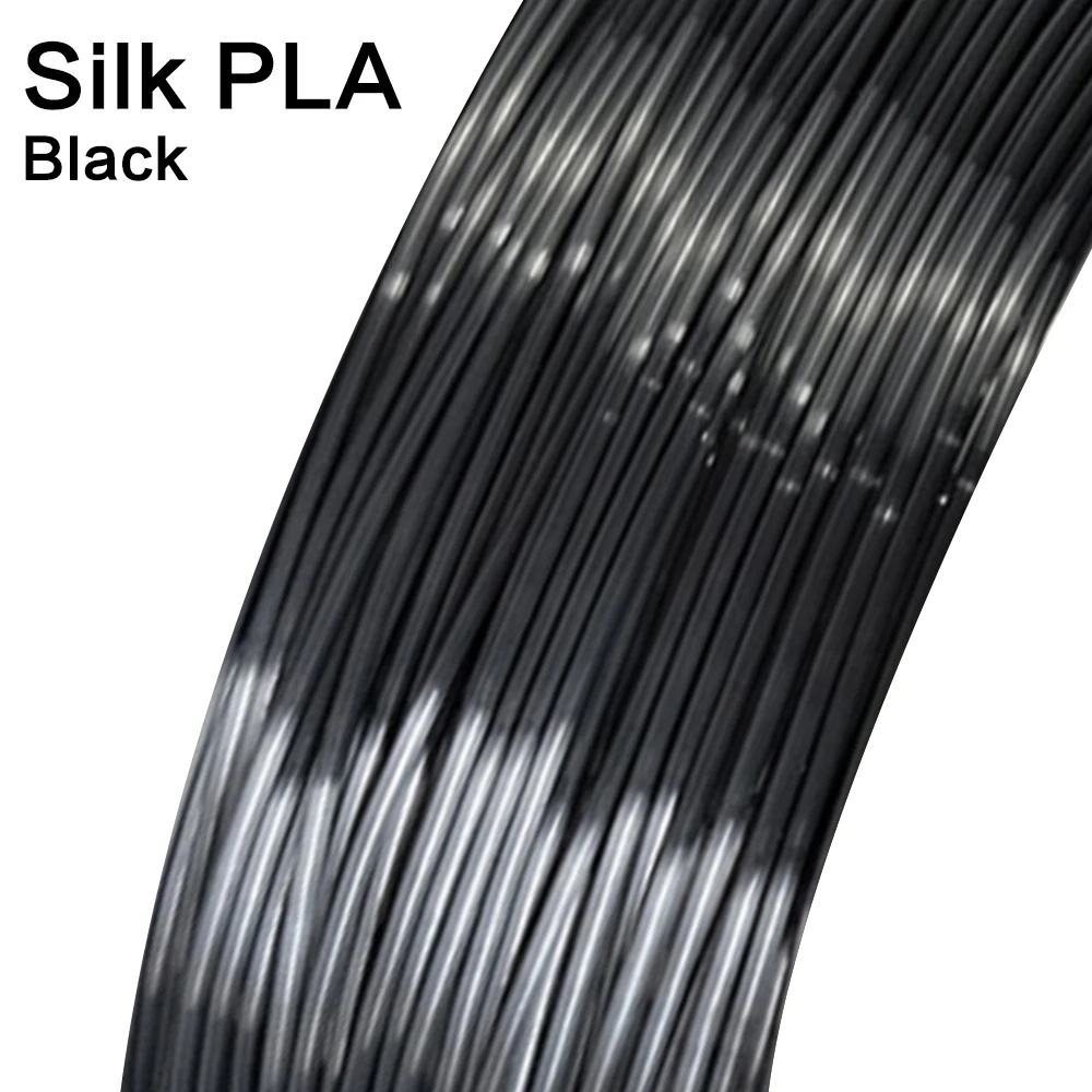 SILK-Black Noulei 3d Ручка 10 метров блестящая PLA 1,75 мм 3d принтер нить шелковая текстура на ощупь материалы для печати 3 ручки нити - Цвет: SILK-Black