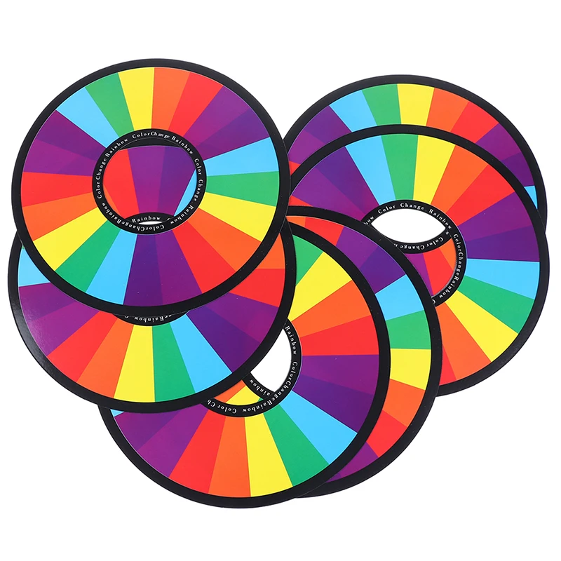 6 шт. радужные кольца волшебные трюки меняющее цвет кольцо магия волшебство