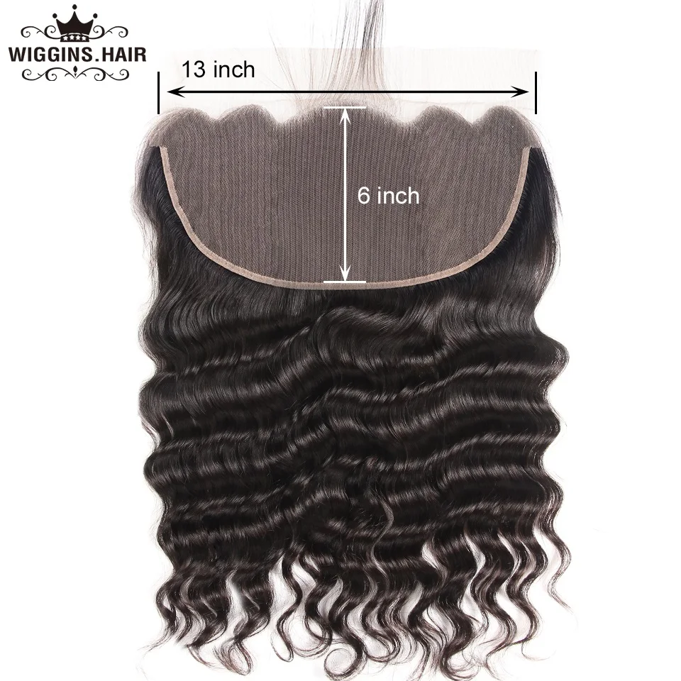 13x6 прозрачный фронтальный бразильский свободный глубокая волна 3 пряди с