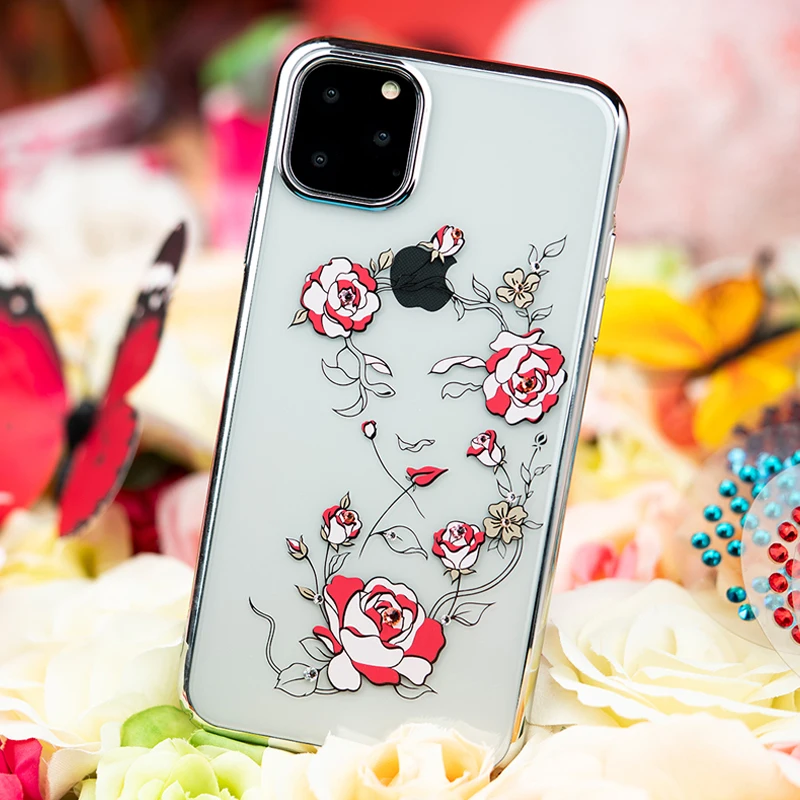 

Original KAVARO Diamond Case For iPhone 11 Pro Max With Crystals Rhinestone Elements Cover Case For iPhone 11/ Pro/ Max Hard Bag