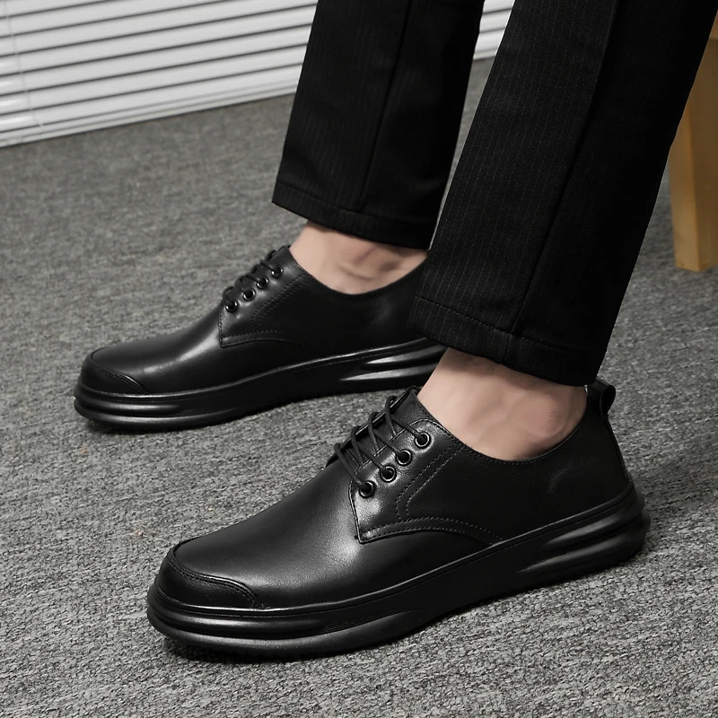 

Men Shoes Classic Men Dress Shoes lace up genuine Leather Wedding Shoes Men oxfords Formal Flats Business Sneakers
