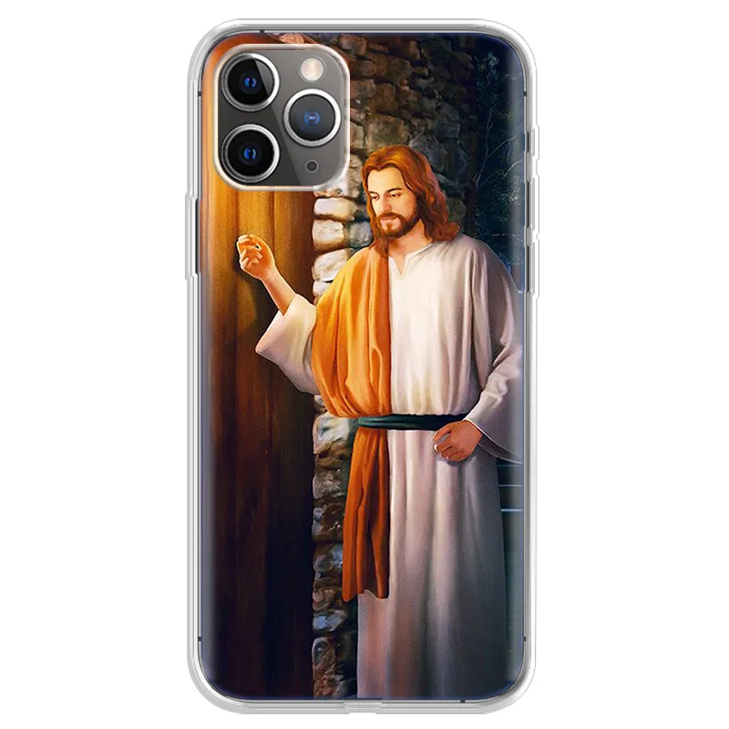 

God Jesus Case For iPhone 12 Mini 11 Pro X XS Max XR 7 8 6 6S Plus 5 5S SE 2020 Phone Cases Soft Silicone Back Cover Fundas